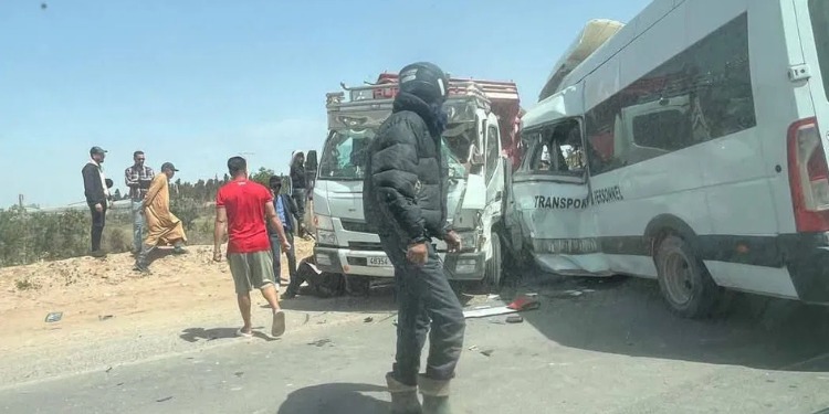 مصرع سيدتين وإصابة 16 في حادث سير خطير بجماعة آيت عميرة إقليم اشتوكة آيت باها