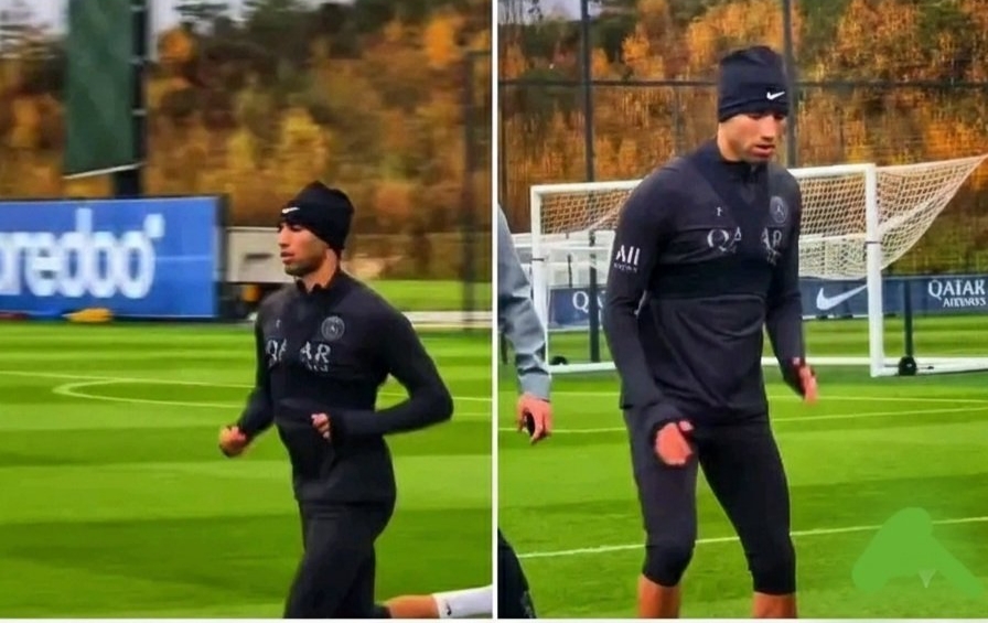 أشرف حكيمي يعود للتداريب مع باريس سان جيرمان بعد التعافي من الإصابة