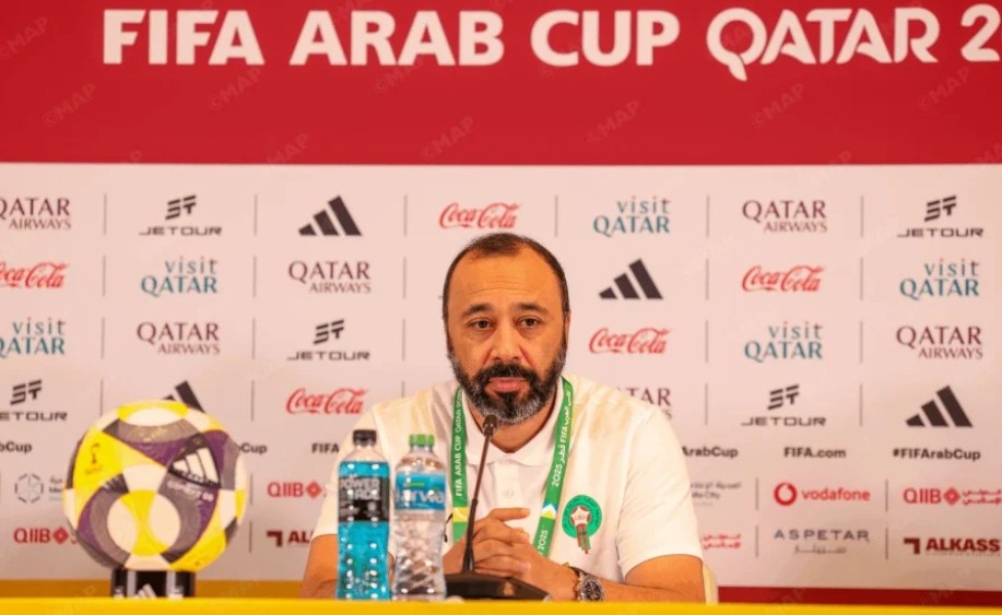 السكتيوي يؤكد عزم المغرب على الفوز أمام السعودية في كأس العرب